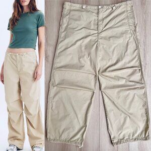 Levi's SAFARI Women's Size XL Drawstring-Waist Cotton Khaki Parachute Pants